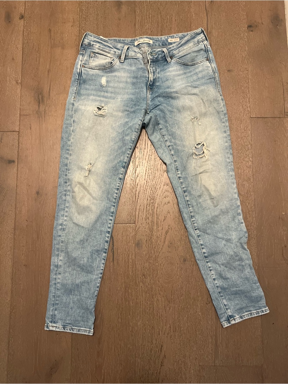 Mavi Light Blue Distressed Boyfriend Jeans